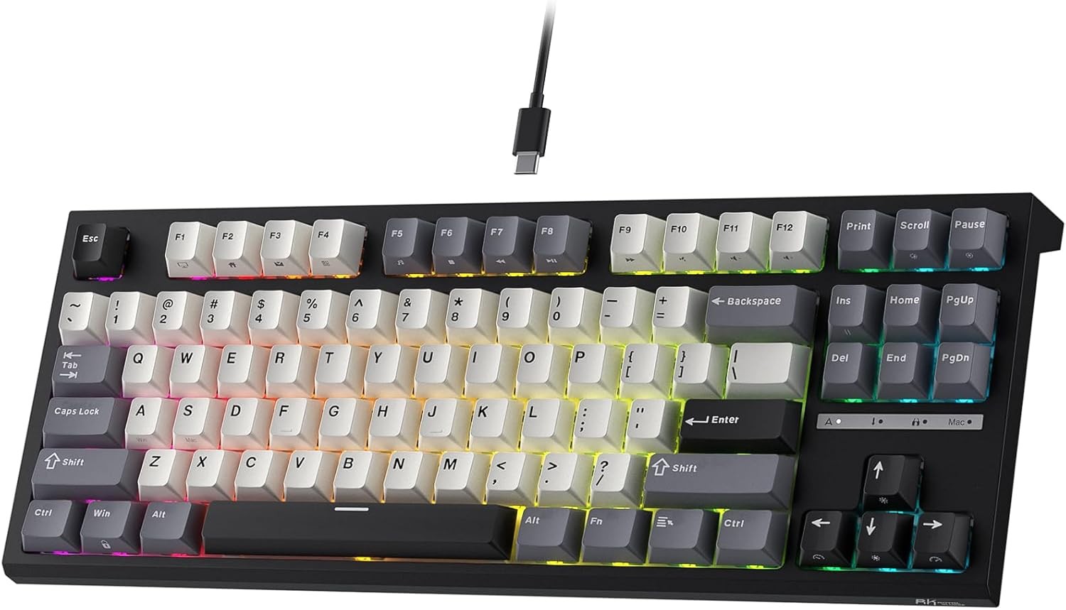 RK ROYAL KLUDGE C87 HE Rapid Trigger Gaming Keyboard, 75% TKL Wired RGB Mechanical Keyboard, Hall Effect Magnetic Switch Keyboard