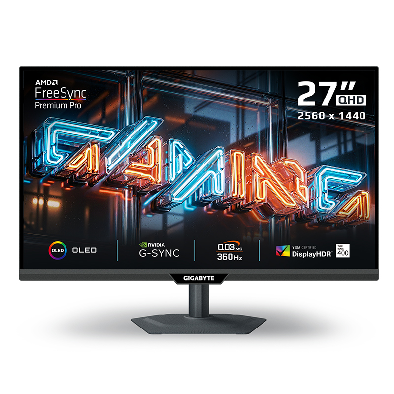 Gigabyte 27in QHD QD-OLED 360Hz Gaming Monitor (MO27Q3)