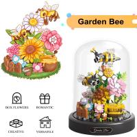 Building-Toys-Blocks-Mini-Brick-Flower-Bouquet-Insect-Building-Block-Set-Bee-Sunflowers-Kits-Home-Office-Decor-DIY-Animals-Botanical-Collection-Gifts-for-Kids-Adult-5