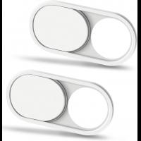 Metal Webcam Cover Slide, Ultra-Thin Camera Privacy Cover for Laptop, MacBook, Tablet, PC and Smartphone, Silver (2 Pack)