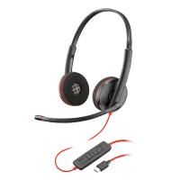 HP Poly Blackwire 3220 Stereo USB-C Headset with USB-C/A Adapter (8X228AA)