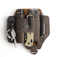 Topstache Leather Multitool Sheath,EDC Belt Organizer for Work and Daily Use,Leatherman Sheath,EDC Pocket Organizer for Flashlight and Multitool,Gifts