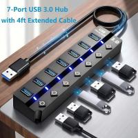USB-Hubs-USB-Hub-3-0-7-Port-USB-Hub-Splitter-with-Individual-On-Off-Switches-1-5m-Long-Cable-High-Speed-5Gbps-USB-Expansion-Hub-for-Laptop-Desktop-PC-Black-16