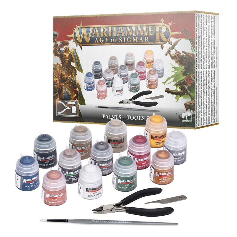 Games Workshop 80-17 Age of Sigmar Paints + Tools Set (52170299004)