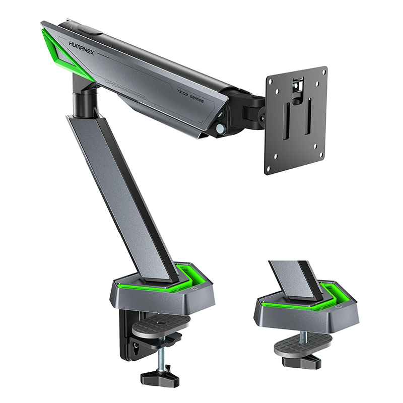 Humanmotion Humanex Single Gaming Monitor Arm for 17in-45in - Dark Grey (TX03-1G)