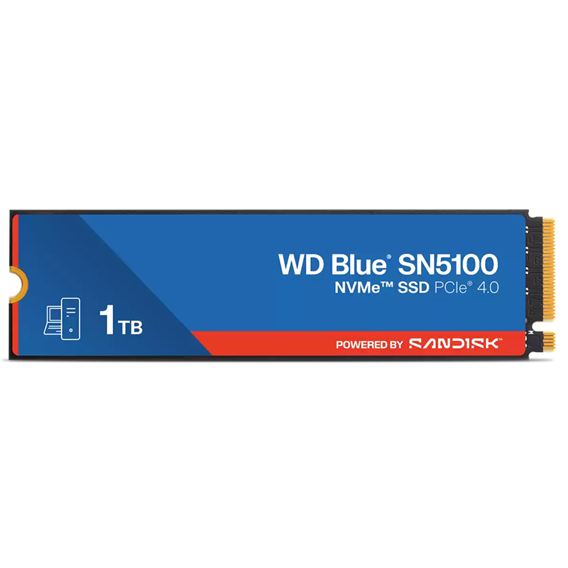 Western Digital 1TB Blue SN5100 PCIe Gen4 M.2 2280 NVMe SSD (WDS100T5B0E-00CPE0)