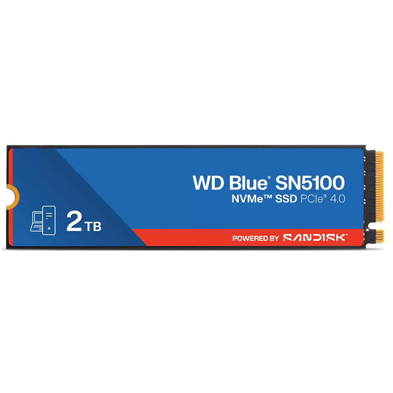 Western Digital 2TB Blue SN5100 PCIe Gen4 M.2 2280 NVMe SSD (WDS200T5B0E-00CPE0)