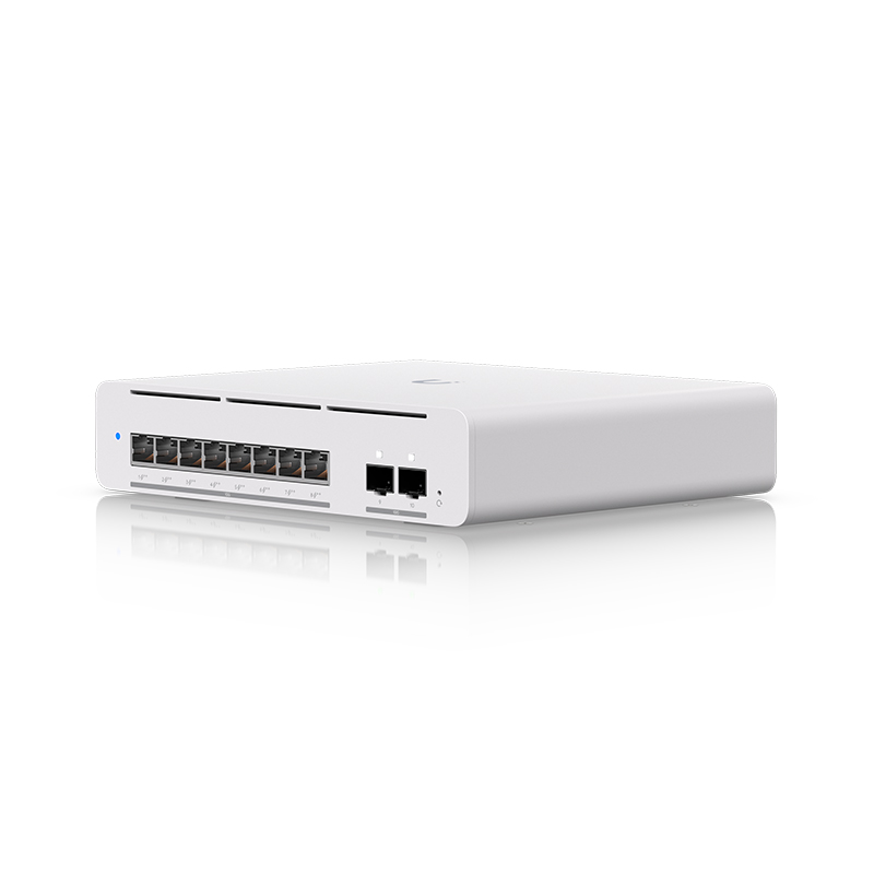 Ubiquiti UniFi Pro XG 8 Port 10Gbe PoE++ Switch - White (USW-Pro-XG-8-PoE)