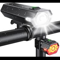 1000 Lumen Bike Lights Front and Rear, Rechargeable Bicycle Lights with Side Lights, 10 Modes, IP65 Waterproof LED Bike Light Set
