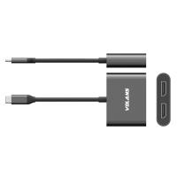 Display-Adapters-Volans-Aluminium-4K-USB-C-to-Dual-DisplayPort-Adapter-with-MST-Dual-Monitor-VL-UC2DP-S-1