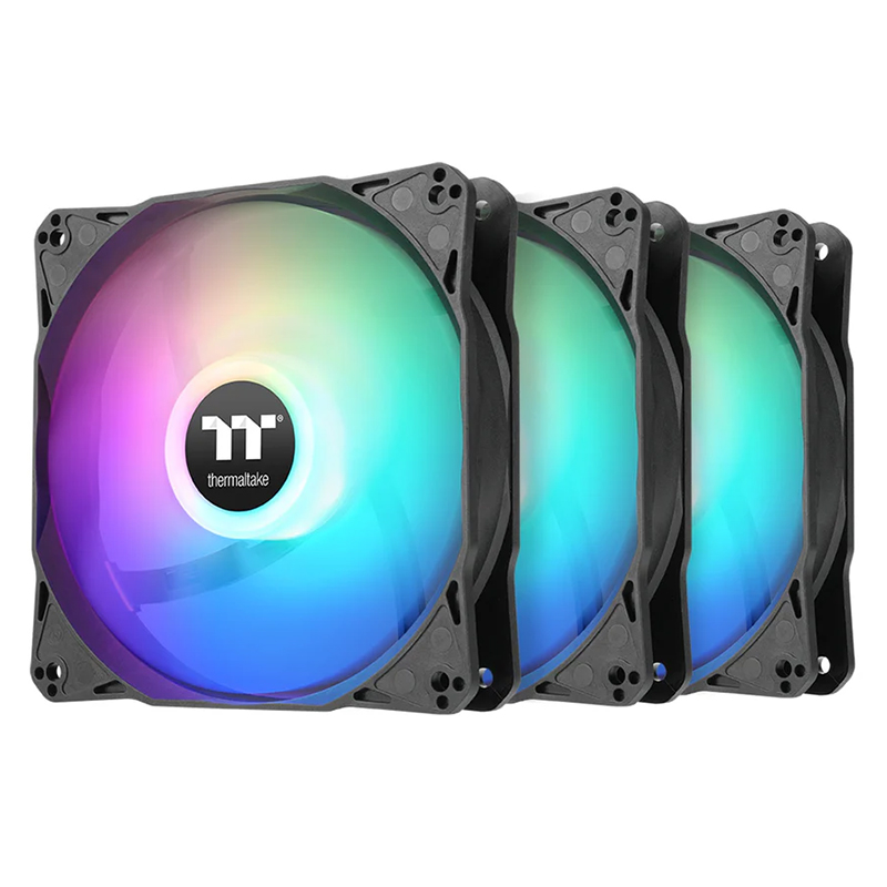 Thermaltake LE 120mm ARGB PWM Black Fan - 3 Pack (CL-F204-PL12SW-A)