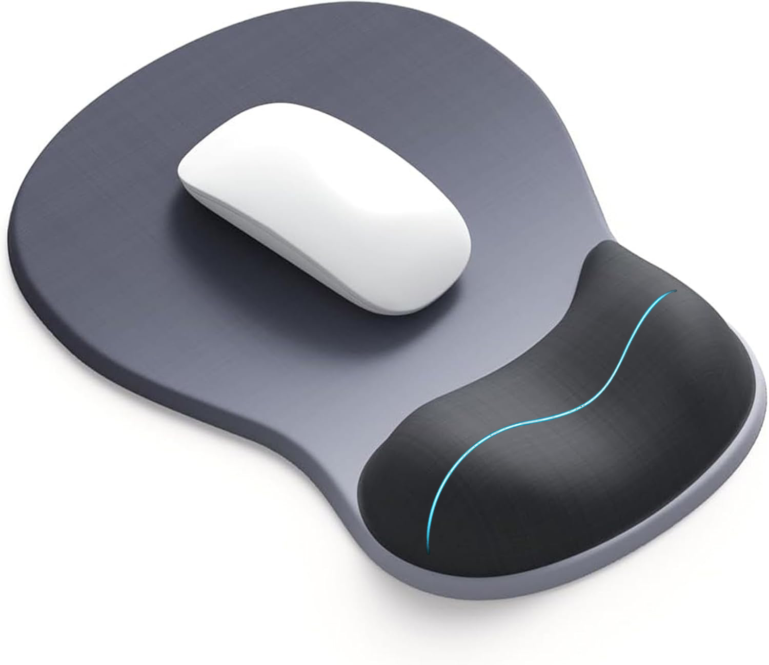 Silicone Gel Mouse Pad with Wrist Rest,Non-Slip Base for Gaming and Office