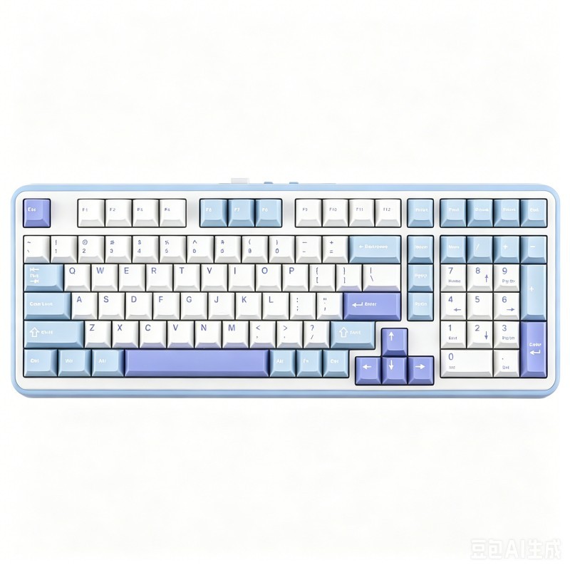 EPOMAKER TH99 Tri-Mode Wireless Mechanical Keyboard, Hot Swappable Custom Keyboard, for PC/Mac/Office/Gaming (White Blue, Creamy Jade)