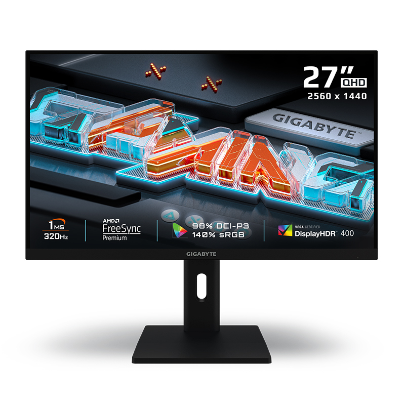 Gigabyte 27in QHD SuperSpeed IPS 320Hz FreeSync Premium Gaming Monitor (G27Q3)