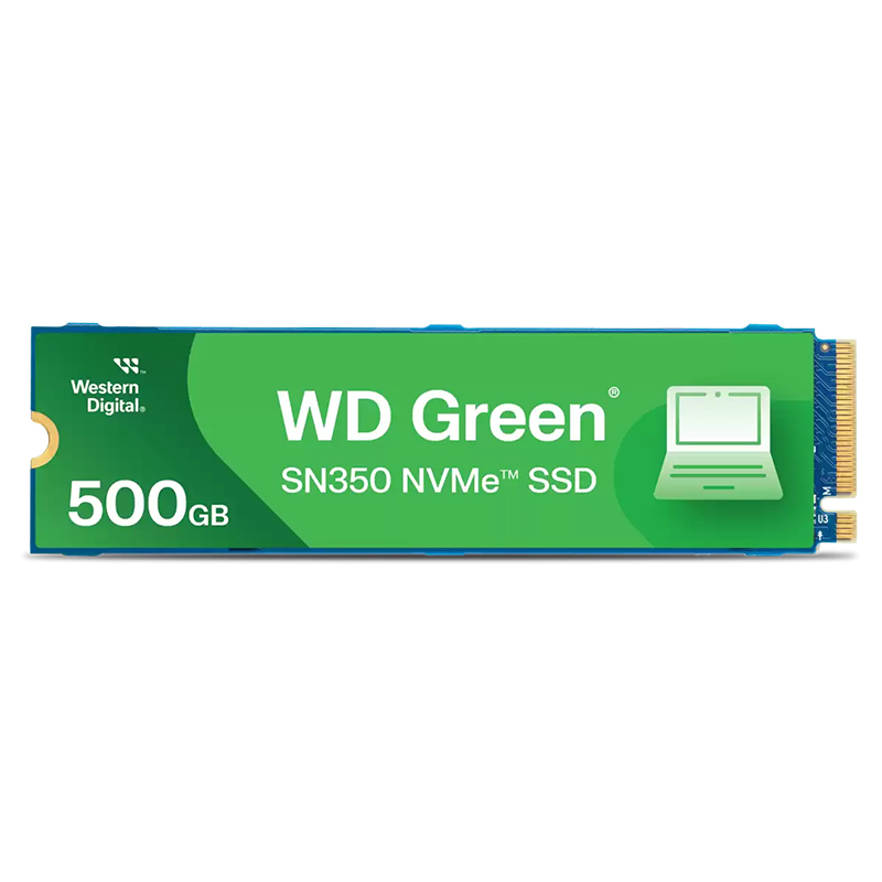 Western Digital 500GB Green SN350 PCIe Gen3 NVMe v1.3 SSD (WDS500G2G0C-00CDH0)