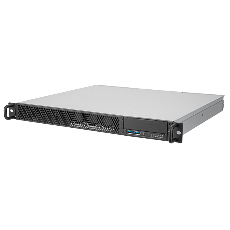 SilverStone RM100 1U Rackmount Server Chassis with ATX Motherboard Support and Reversible I/O Module Design (SST-RM100)