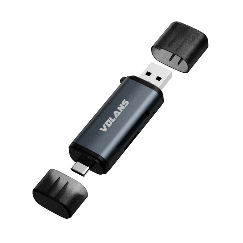Volans Aluminum USB3.0 A/C SD Card Reader (VL-CR07)