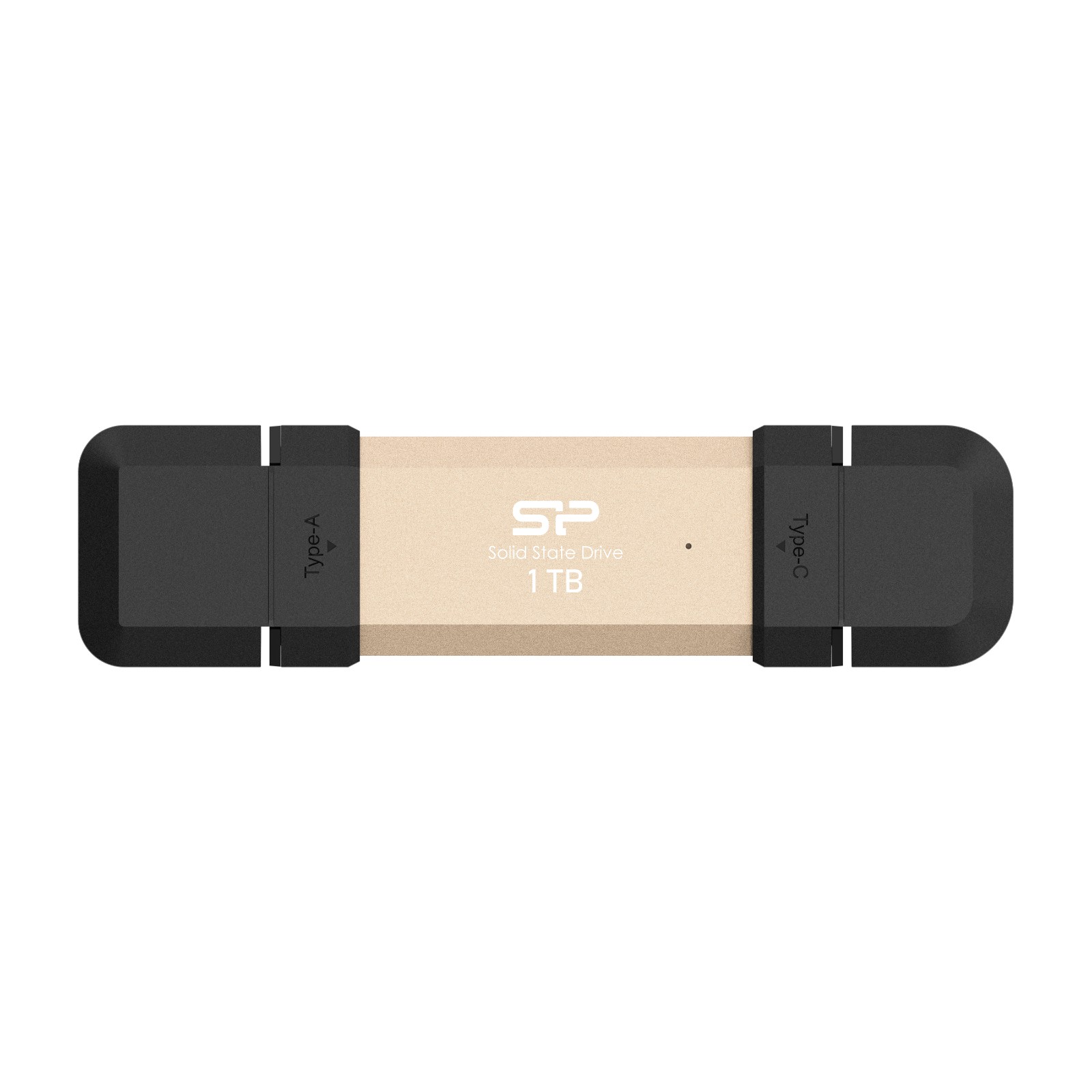 SP Silicon Power DS72 1TB Portable SSD - USB 3.2 Gen 2 Dual USB-C & USB-A - 1050MB/s, Gold - SP001TBUC3S72V1G