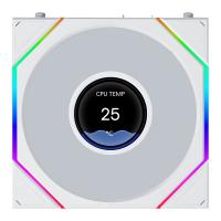 Lian Li Uni Fan TL Flex 1.8in LCD 2.4GHz Wireless 120mm ARGB Fan - White (12TLLCD1F1W)