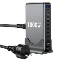 1000W GaN4 10 Port PD USB-C Charging Station, Multi Device Desktop Fast Charger Hub for Laptops iPhone Samsung Steam Deck