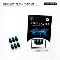 Webcam Cover Slide, Ultra-Thin Camera Privacy Cover for Laptop, MacBook, Tablet, PC and Smartphone, Black (6 Pack)