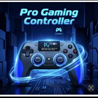 Game controller with screen, compatible with Android, PS4, iOS, Switch, computer, multi-function wireless game controller 