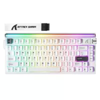 Attackshark R85HE Trigger Keyboard Magnetic Switch with Custom Lightbox - White