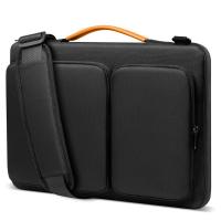 13.3 Inch Water Repellent Laptop Case, 360° Protective Soft Fleece Sleeve with Organizer Pockets & Shoulder Strap for 13.3-inch Laptops