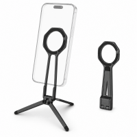 Magnetic Phone Tripod Mini Portable for Travel and Streaming - Black