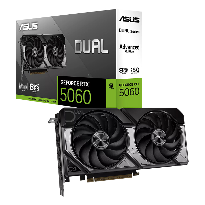 Asus Dual GeForce RTX 5060 8G OC Advanced Graphics Card (DUAL-RTX5060-O8G-A)