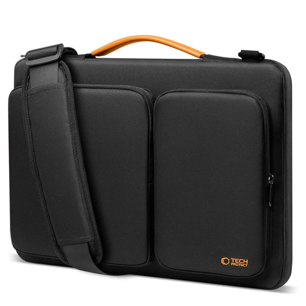 15.6 - 16.2 Inch Water Repellent Laptop Case, 360° Protective Soft Fleece Sleeve with Organizer Pockets & Shoulder Strap for 15.6 - 16.2 Inch Laptops