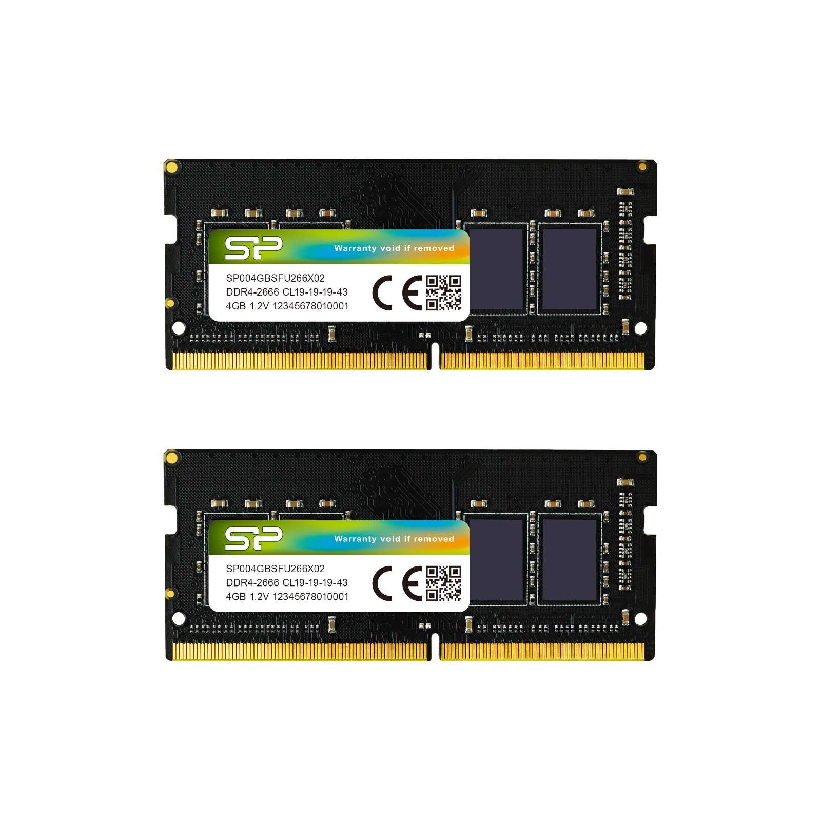 Silicon Power 8GB (2x4GB) 2666MT/s CL19 DDR4 SODIMM Laptop RAM - SP008GBSFU266X22