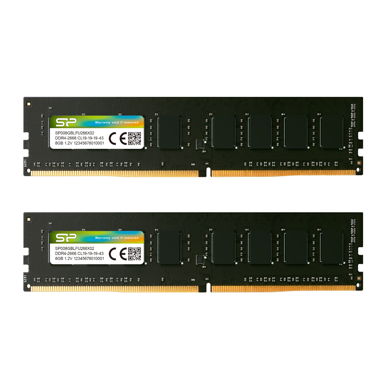 SP Silicon Power 16GB(2*8GB) CL19 UDIMM 2666MT/s DDR4 RAM Dual Desktop Memory - SP016GBLFU266X22