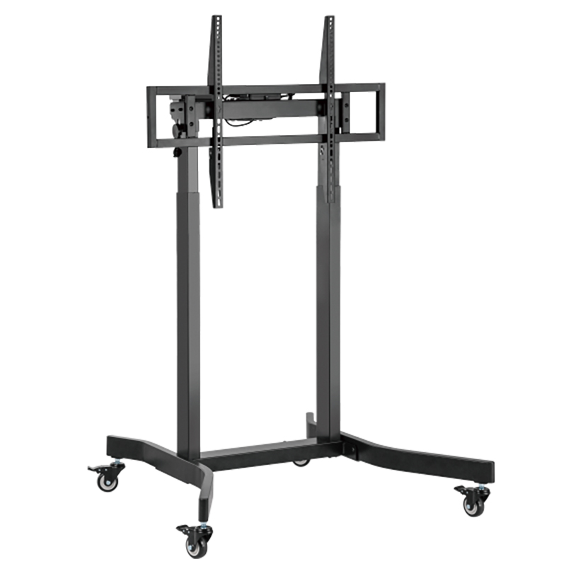 Brateck Standard Motorized TV Cart Fit 55in-100in Up to 120kg - Matte Black (TTL14-68FW-BLK)