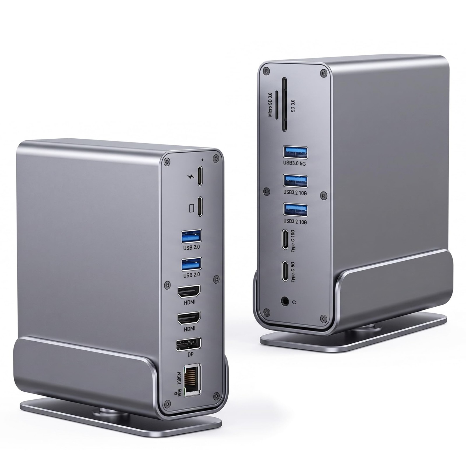 15-in-1 USB-C Dock | Triple 4K@60Hz Display, Gigabit LAN, 100W PD, USB3.2, SD/TF & Audio|Augearix