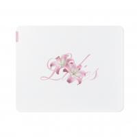 CLUSTRS White Lilies Tempered Glass Gaming Mouse Pad 400 x 300 x 2mm