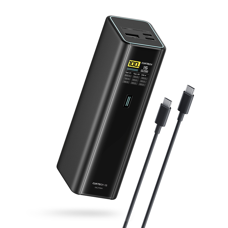 CUKTECH PB200U 15 Ultra 165W 20000mAH Power Bank - Black (CUK-PB200UGLBL)