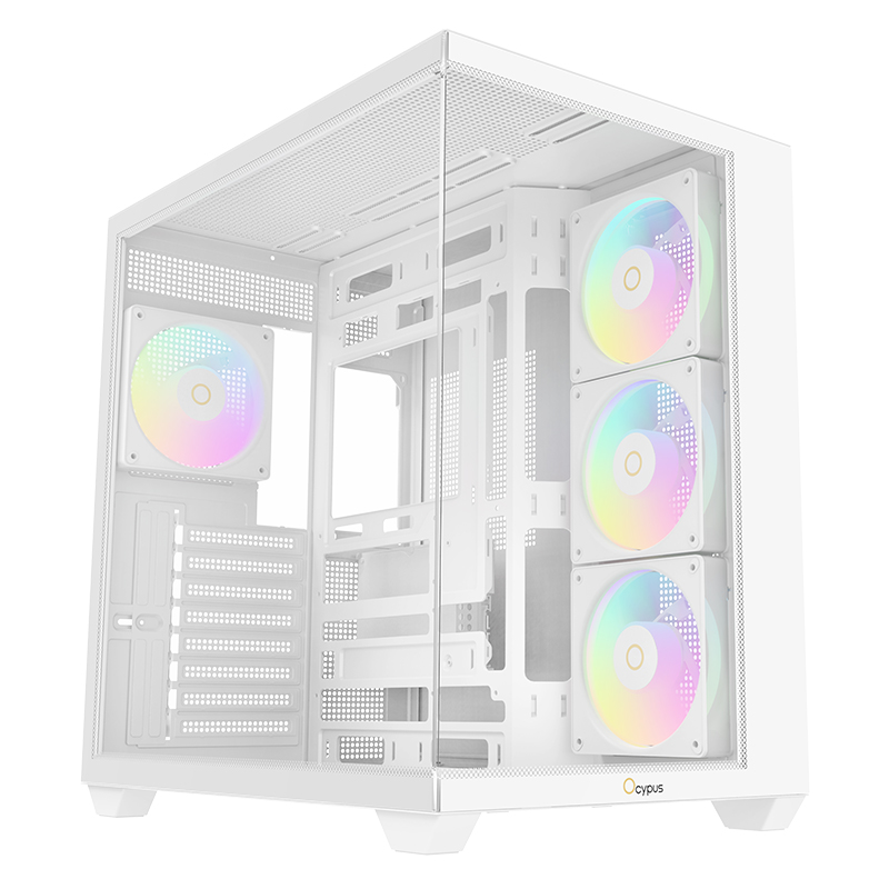 Ocypus Gamma C74 ARGB Mid Tower ATX Case - White (Gamma-C74-WHD400XX-GL)
