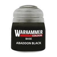 Games Workshop 21-25 Citadel Base: Abaddon Black 12ml (99189950289)