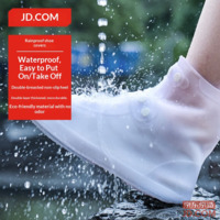 JD XL Rain Shoe Cover, Eco-friendly & Odor-free Waterproof Unisex, Thickened & Durable