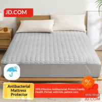 JD Mattress Protector 3-layer Standard A-grade Nano Antibacterial Mattress Cover 1.8x2m Gray