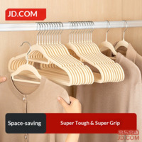 JD Velvet Hangers Non-slip Coat Hangers Set of 5, Beige