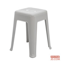 JD Classic Series Thickened Tall Stool Pro Upgrade Household Plastic Stackable Non-slip Stools 2-pack