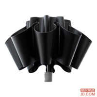 JD Black Warrior Reverse Manual Folding Umbrella Sunshade for Sun and Rain Large 10-Bone 23-inch 105CM