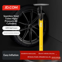 JD 120PSI High-Pressure Air Pump Bicycle Motorcycle E-bike Ball Inflation Pump Compatible with Presta & Schrader & French Valves