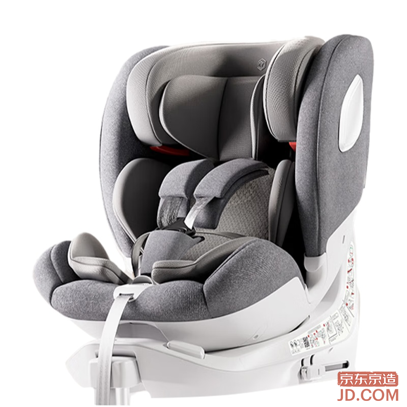 JD Child Safety Seat Car 0-6-12 Years Infant Baby i-Safe Dual Ventilation Business Class Pro Elegant Gray