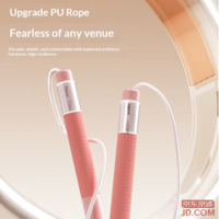 JD Dual Bearing Kids Speed Jump Rope, Signable for Exam Use, Sakura Pink