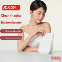 JD Floral Series Stylish Foldable Makeup Mirror for Office Desktop, Portable, Tabletop, Dorm Use