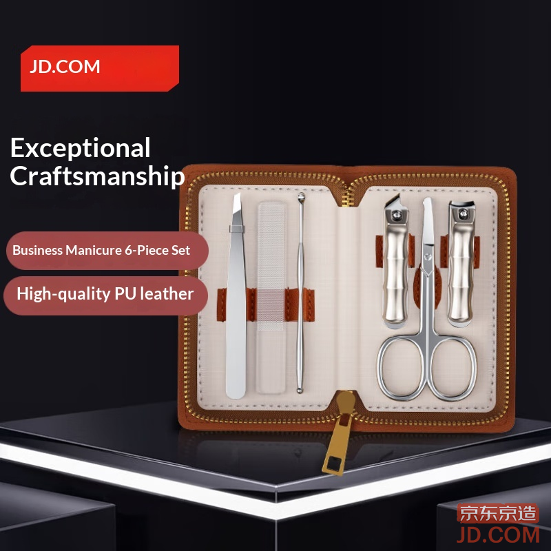 JD Fingernail Clippers and Nail Trimmer Set for Home Use, 6-piece Kit